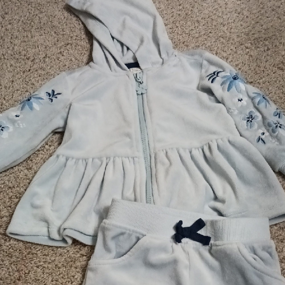 C&C California Kids 2 Pc Velour Set 12M